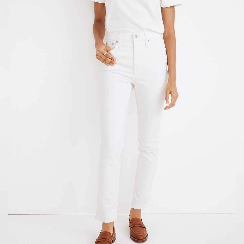 Madewell high-rise perfect vintage tile, white, size 30.